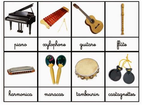 Crapouillotage Cartes De Nomenclatures Instruments De Musique