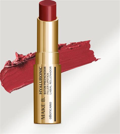 Batom Preenchedor Vermelho Red Classic Make B Hyaluronic 3 4g O