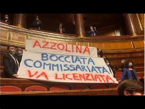 Protesta Della Lega Al Senato Contro Azzolina Si Dimetta Ed