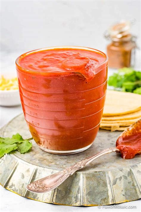 Red Enchilada Sauce Recipe Flavor Mosaic