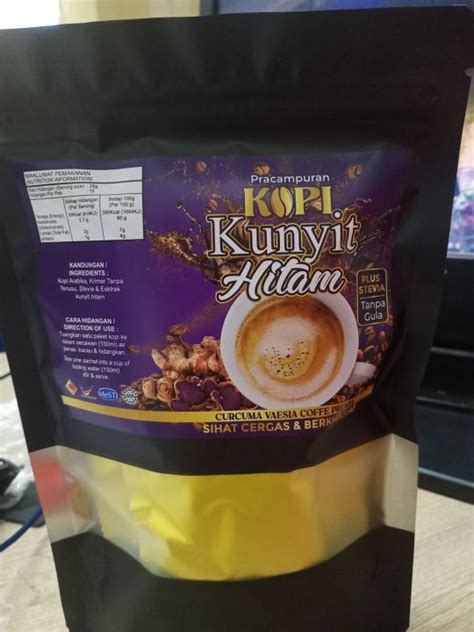 Kopi Kunyit Hitam Stevia Tanpa Gula Lazada