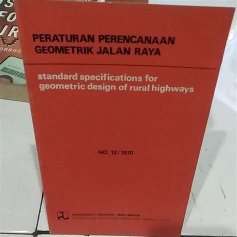 Jual Peraturan Perencanaan Geometrik Jalan Raya Shopee Indonesia