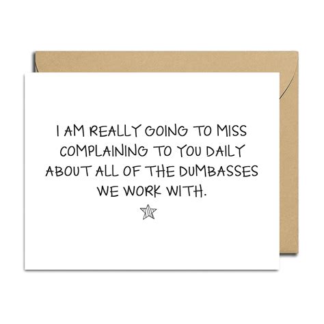 Funny Farewell Card - "Really Going to Miss Complaining to You" Note