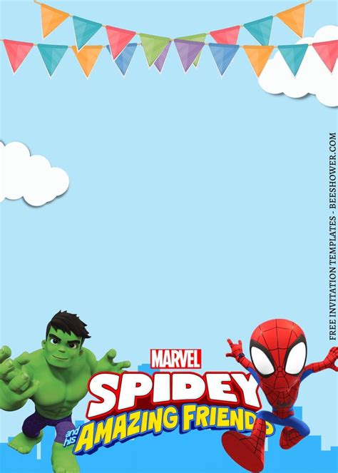 It S Spidey Time Canva Birthday Invitation Templates Hulk Birthday