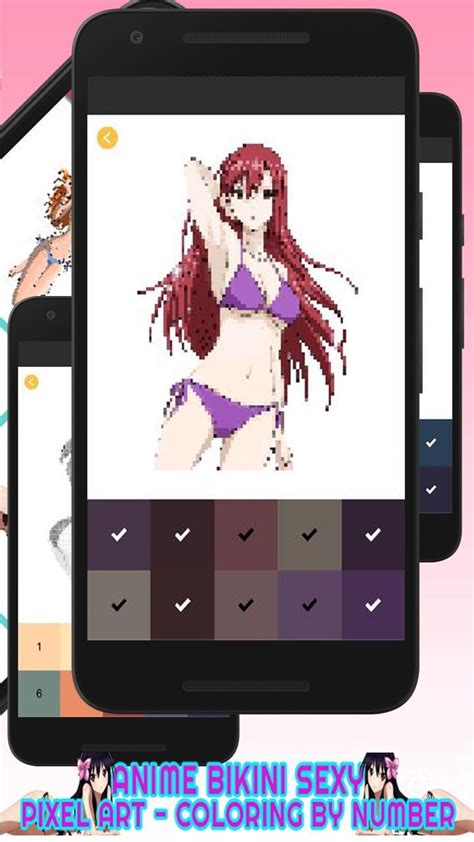 Girly Anime Sexy Bikini Pixel Art Color By Number Apk Für Android Herunterladen