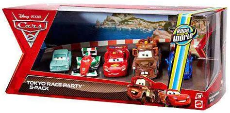 Disney Pixar Cars Cars 2 Multi-Packs Tokyo Race Party 5-Pack Exclusive 155 Diecast Car Set ...