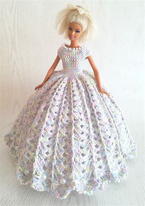 Dress For Barbie Doll Crochet In Fdc