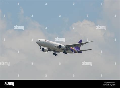 Bangkok Thailand Apr 21 2018 Thai Airways HS TJW Boeing 777 200ER