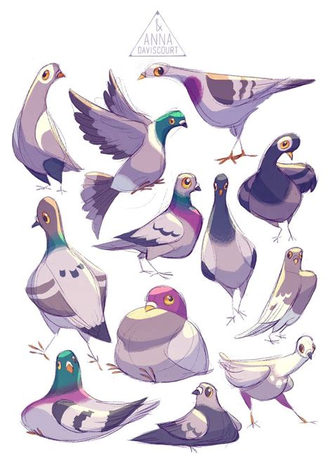 Pigeons Anna Daviscourt On ArtStation At Https Artstation