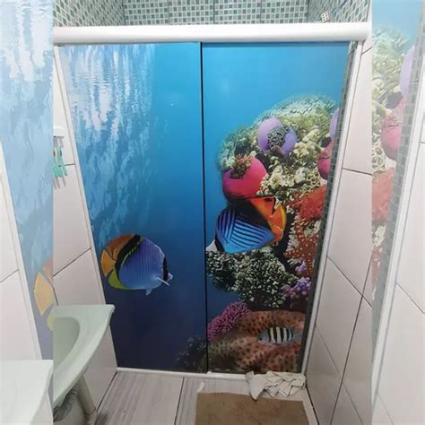 Adesivo Box Banheiro 3d Coral Padrão 2 Folhas 50x200cm M01