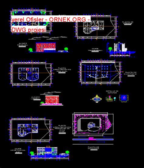 Yerel Ofisler Dwg Projesi Autocad Projeler