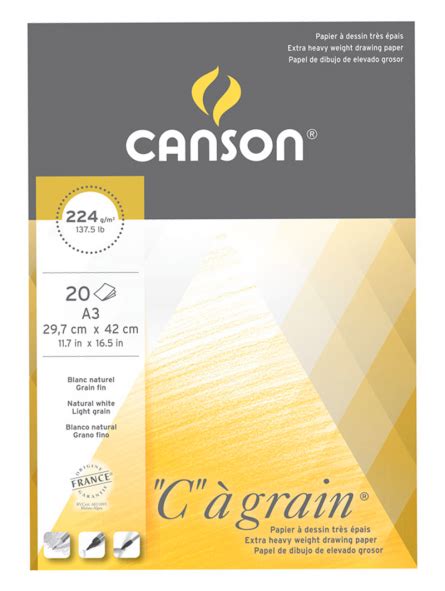 Block Dibujo Canson C A Grain 224 Gr