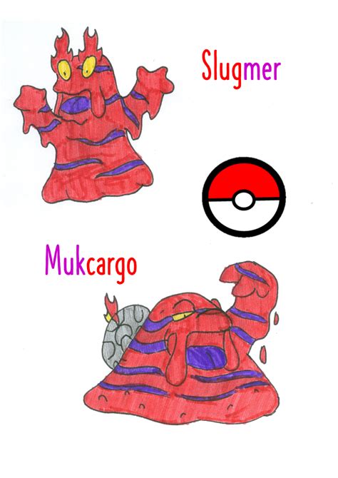 Pokemon Fusion Slugmer And Mukcargo By Mistermonstermaker On Deviantart