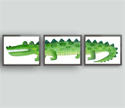 alligator wall art decor, alligator art print, boy nursery art, instant ...