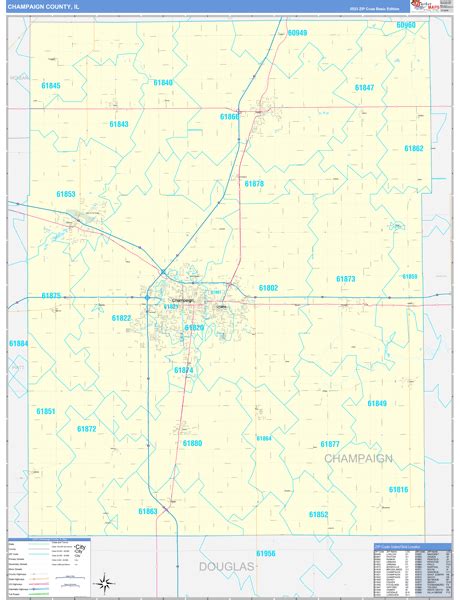 Champaign Il Zip Code Map Map