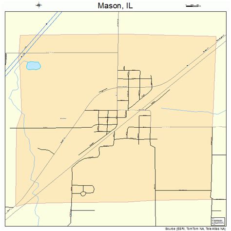 Mason Illinois Street Map 1747449