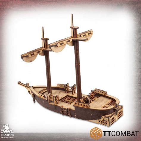 Tabletop Scenics Rashaar Schooner Mdf Terrain Rpg Scenery Boat