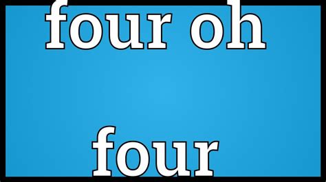 Four Oh Four Meaning YouTube