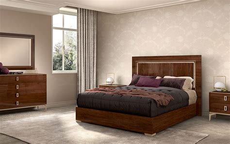 Eva Walnut Italian Bed and Bedroom Furniture Sets