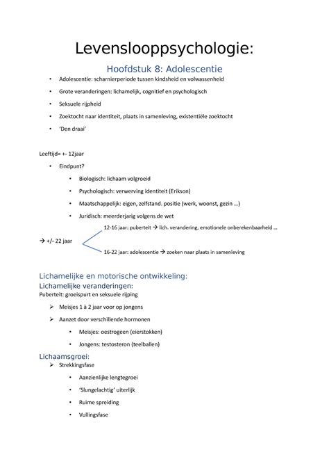 Hst Samenvattingen Gemaakt Aan De Hand Van De Lessen En Powerpoints