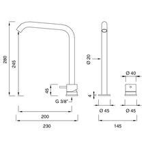 Milo Two Hole Mixer With Swivel By Cea Archipro Nz