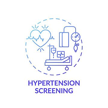 Hypertension Screening Concept Icon Metaphor Idea Thin Vector Metaphor