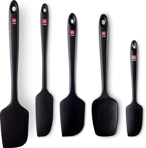 Di Oro Seamless Series 5 Piece Silicone Spatula Set 600°f Heat