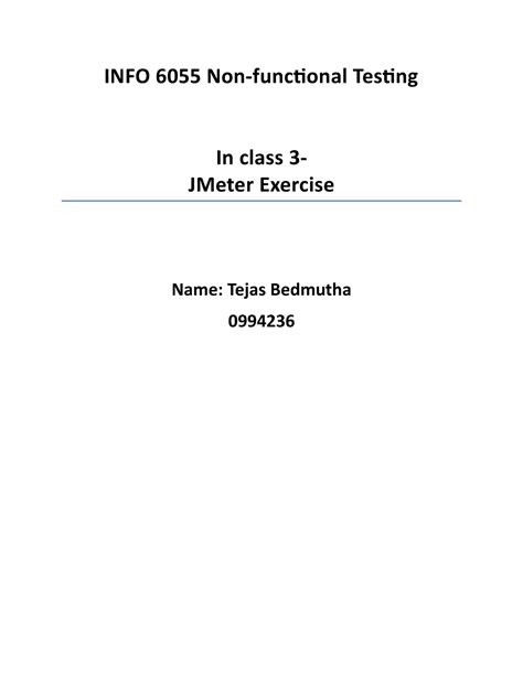 Inclass Jmeter Exercise Info Non Functional Testing In Class