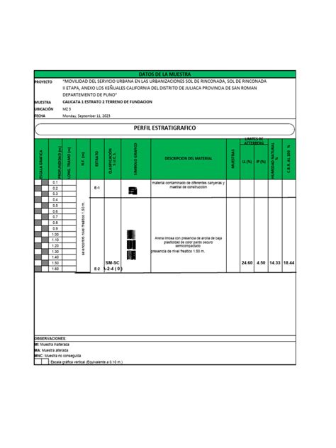 Rinconada 1 Pdf Materiales Naturales Sedimentología