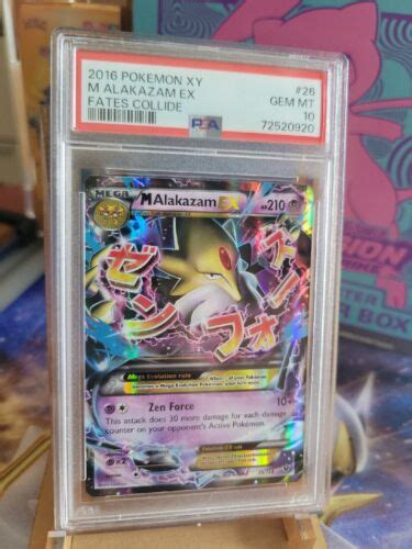 2016 Pokemon TCG XY Fates Collide M Alakazam EX Ultra Rare Holo 26 124