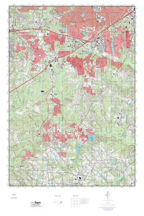 Mytopo Apex North Carolina Usgs Quad Topo Map