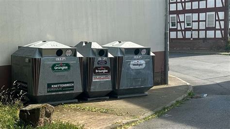 Fahrzeug Soll Zu Schwer Sein Altglascontainer Sorgen In Wiera F R Rger