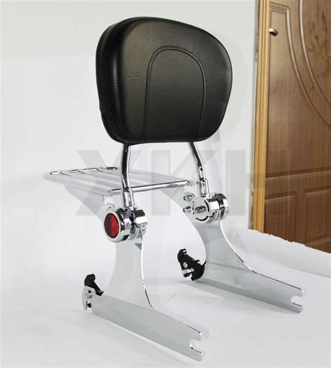 Amazon XKH Skull Adjustable Backrest Sissy Bar W Luggage Rack