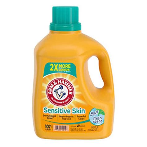 Arm And Hammer 1445 Oz Sensitive Skin Plus Scent Dual He Liquid Laundry Detergent 10012 The