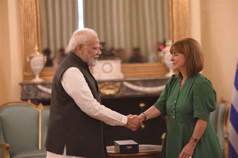 Pm Modi Conferred With Grand Cross Of The Order Of Honour By Greek