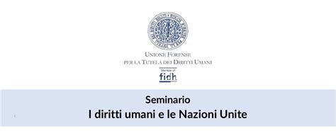 Seminario Su I Diritti Umani E Le Nazioni Unite Unione Dei Diritti