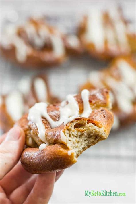 Low Carb Glazed Pretzels Recipe Seriously Tasty Doughy