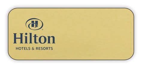 Hilton Hotels And Resorts Logo Only Standard Gold Badge 680 Nicebadge™