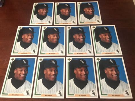 Lot Of 11 1991 Upper Deck BO JACKSON Baseball Card 744 Chicago White