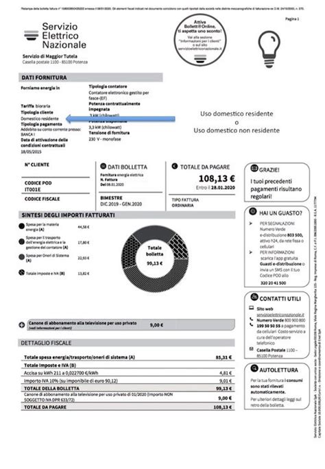 Controllo Bolletta Enel Servizio Elettrico Nazionale Copernico