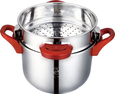 Royal Swiss Snelkookpan Couscous pan 2 in 1 6 Liter Ø 22 cm