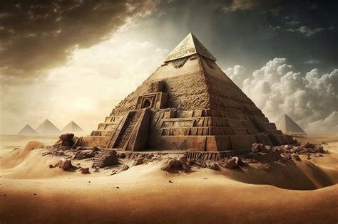 Download Ai Generated Pyramid Construction Of The Pyramids Royalty Free Stock Illustration