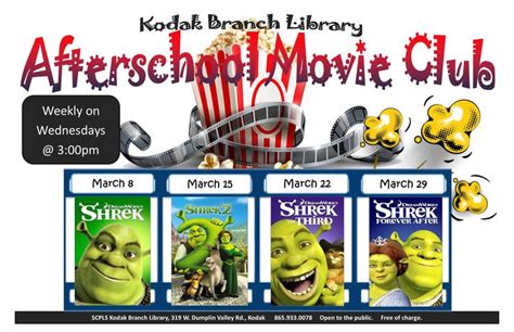 Afterschool Movie Club Kodak Branch Library Movie Club Library