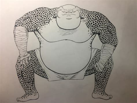 Big Hama Wrestler Black White By Ehaw09 On Deviantart