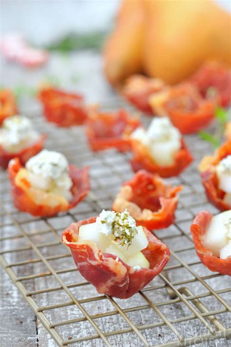 Prosciutto Cups With Pear And Goat Cheese Recipe