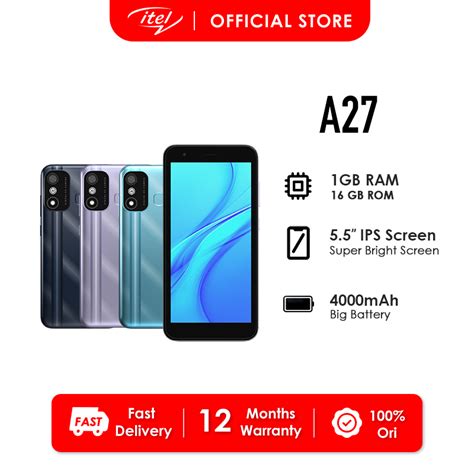 Itel A27 W Fingerprint And Face Unlock 1gb16gb Shopee Philippines