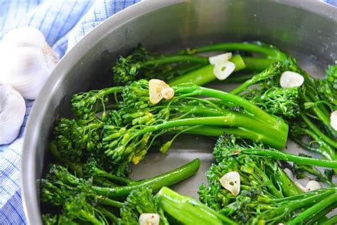 Easy Pan Fried Broccolini Recipe Best Healthy Side Dish Recipe