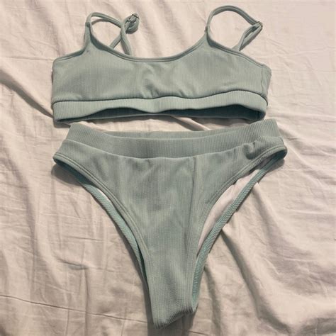 Shein Swim Shein Mint Green Bikini Set Poshmark