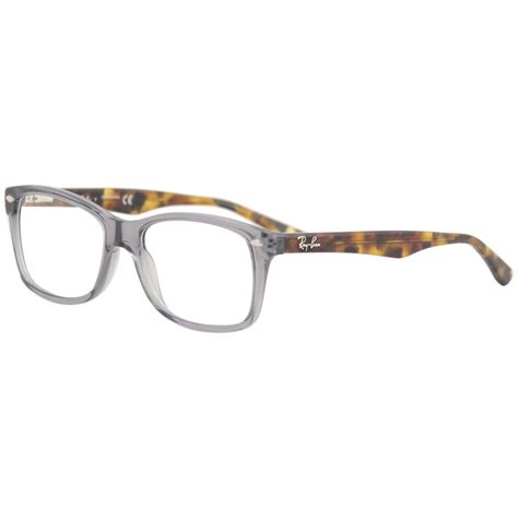 RAY BAN-RB5228 5629 Rectangle Eyeglasses Polished Gray – Eyewear by evie