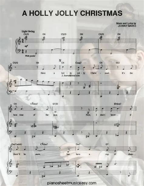 Holly Jolly Christmas Sheet Music C Major